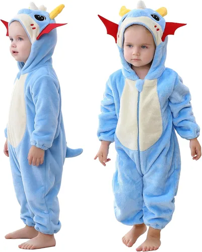 Vista 15 de Disfraz infantil de Halloween para cosplay, traje de animal con capucha para niños Mono