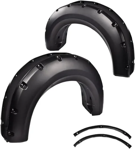 Vista 10 de CHEDA Guardabarros compatibles con Ford F150 2018-2020, color negro, estilo de fábrica, texturizado, pintables, 4