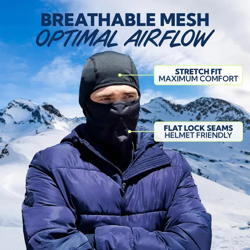 Vista 4 de SUN NINJA Balaclava Ski Mask and Winter Neck Gaiter for Men and Women