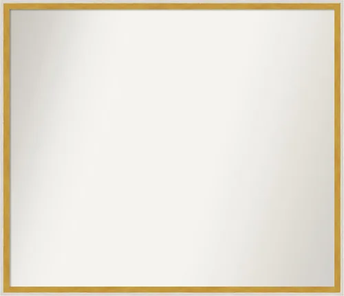 Vista 317 de Amanti Art Espejo de baño blanco para sobre el fregadero, 22 x 45 pulgadas, espejo de tocador rectangular blanco Lucie, marco de madera moderno