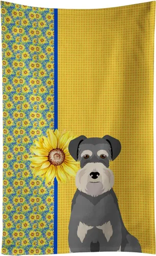 Vista 122 de Caroline's Treasures WDK5313KTWL - Toalla de cocina con diseño de girasoles de verano, color negro y tostado, Airedale Terrier, toalla de mano