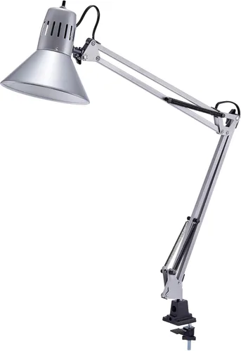 Vista 9 de Bostitch Office VLF100D - Lámpara de escritorio con brazo oscilante, metal, alcance de 36 pulgadas con ajuste multijunta, incluye bombilla LED