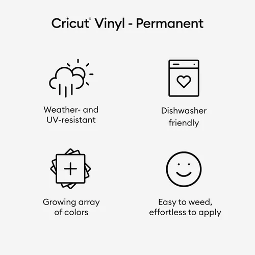 Vista 2 de Cricut Vinilo Premium Blanco a Granel – Permanente