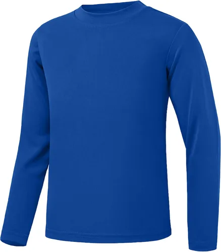 Vista 2 de QBK 4T to Youth - Camiseta de neón para niños, UPF 50+, ajuste seco, atlética, de manga larga, para niños y niñas