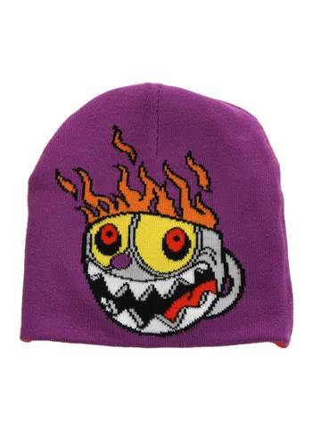 Vista 2 de Gorro Tejido Reversible de Cuphead Multicolor