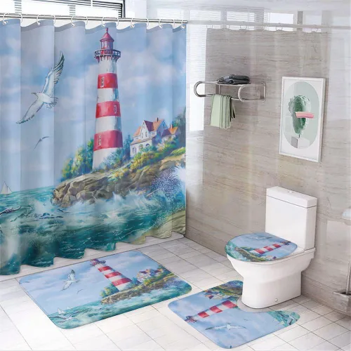 Vista 12 de jamie world Cortina de ducha de granja en blanco y negro, divertida cortina de ducha floral de bulldog para baño, cortina de ducha de animales, tela