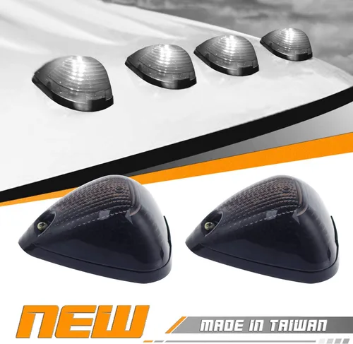 Vista 3 de HERCOO Luces LED para techo ahumado en blanco, compatibles con luces de señalización de cabina y despeje en vehículos Ford F250 F350 F450 F550 Super