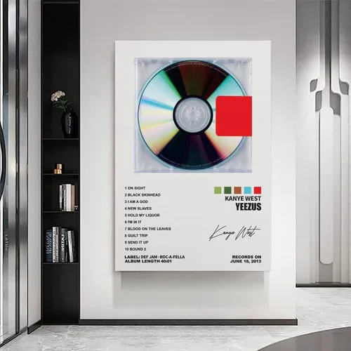 Vista 6 de YELLOWV Kanye - Póster de West Yeezus para habitación, estética, lienzo, arte de pared, decoración de dormitorio, 12 x 18 pulgadas (11.8 x 17.7 in)