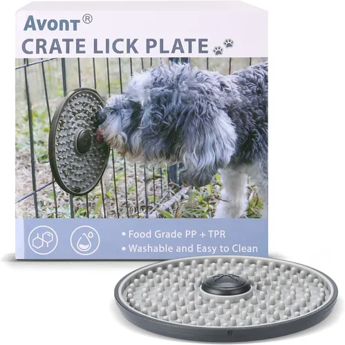 Vista 9 de Avont Tapete para lamer para perros y gatos, tapete para lamer jaula de perros y gatos, alimentador lento para alimentos húmedos, almohadilla