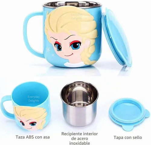 Vista 2 de Everyday Delights 3D Mickey Red Durable Acero Inoxidable Vaso Aislado Con Tapa, 8.5 fl oz
