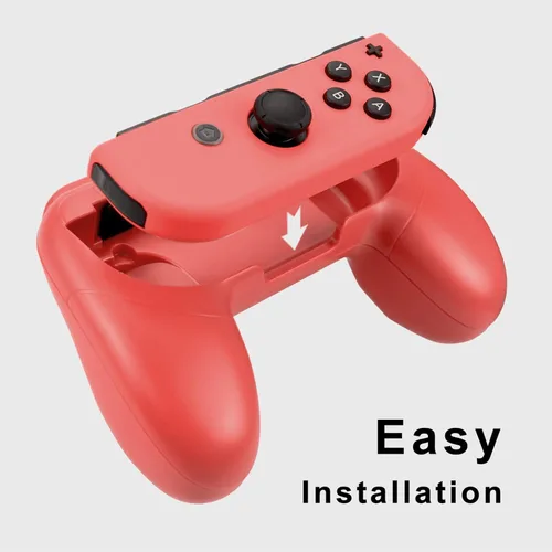 Vista 4 de Kit de agarre para mandos Nintendo Switch Joy-Con empuñaduras de mano compatibles con mandos de modelo Nintendo Switch OLED paquete de 2