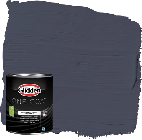 Vista 68 de Glidden Pintura Interior + Imprimación: Gris/Plata Antigua, Una Capa, Satinado, 1 Galón