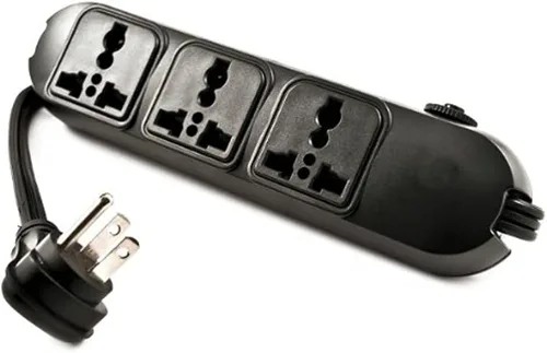 Vista 6 de Simran Regleta universal SM-80USB 110v/220v con USB compacto y 2 salidas de CA universales