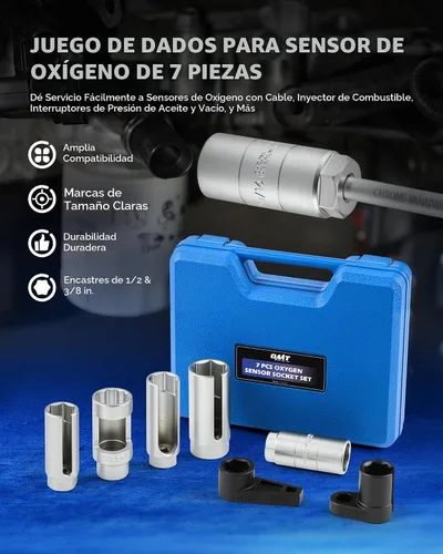 Vista 2 de OMT 7pc Sensor de oxígeno Socket Set para el interruptor del inyector