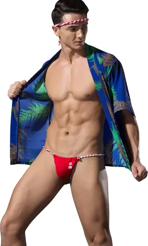 Vista 7 de Newsywell Tangas de algodón con espalda en T Sumo G String de talle bajo para hombre