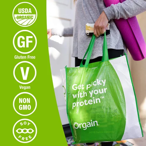 Vista 7 de Orgain Proteína vegana orgánica en polvo + verduras, vainilla – 0.81 onzas de proteína a base de plantas, sin gluten, sin lácteos, sin lactosa, sin