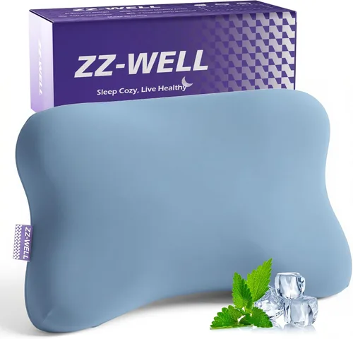 Vista 10 de ZZ-WELL Almohadas para Dormir de Lado para Adultos - Almohada Cervical Patentada para el Cuello para Dormir - Almohada de Espuma Viscoelástica Beige