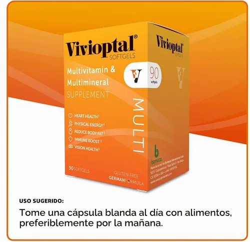Vista 4 de Vivioptal Multi 90 cápsulas blandas - Suplemento multivitamínico y multimineral - Sustancias lipotrópicas y oligoelementos