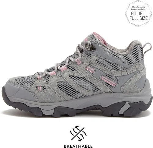 Vista 3 de HI-TEC Apex Lite Mid WP - Botas de senderismo impermeables para mujer ligeras para exteriores y senderos