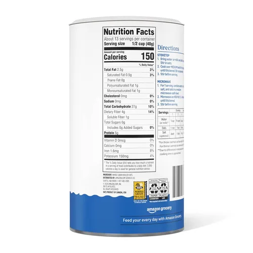 Vista 2 de Amazon Grocery, Avena a la Antigua, 18 Oz (Anteriormente Happy Belly, El Empaque Puede Variar)