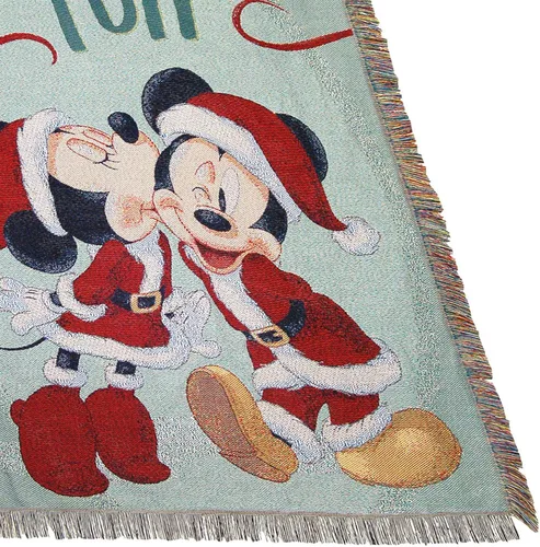 Vista 3 de Northwest - Manta de Tapiz Tejida de Mickey Mouse, 48" x 60", Jingle Bell Fun