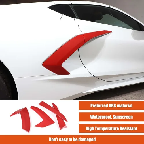 Vista 7 de Cubierta para manija de puerta exterior compatible con Chevrolet Corvette C8 Stingray Z06 2020-2026, accesorios de tira de decoración de puerta