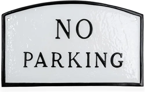 Vista 6 de Montague Metal Products SP-8sm-BG Placa de declaración de arco sin estacionamiento, pequeña, negra y dorada Negro/Oro