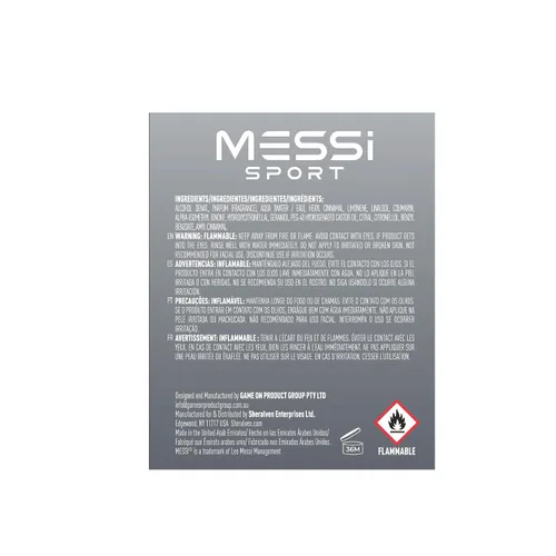 Vista 8 de Messi Sport Silver Eau de Toilette para hombre, fragancia de cuero Woody, 1.7 oz