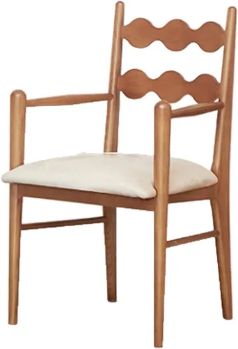 Vista 40 de Sillas de comedor tapizadas, silla de cocina con respaldo, silla de sala de estar con brazos versátil asiento de comedor de granja, sillas