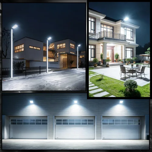 Vista 9 de Juyace Luz LED de estacionamiento de 240 W con fotocélula 36000LM 5000K, luz de inundación de seguridad IP65 del atardecer al amanecer al aire libre