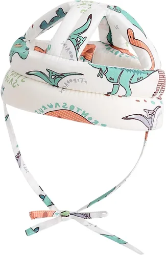 Vista 3 de Protector de Cabeza de Bebé Mochila con Almohada, Casco de Bebé para Gatear, Caminar y Juguetes para Dentición de Bebé Juego de 3 Piezas verde
