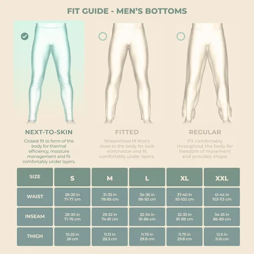 Vista 4 de MERIWOOL Capa base para hombre, 100% lana merina, peso pesado, 14.11oz, pantalones térmicos