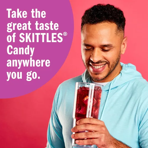 Vista 5 de Skittles Singles To Go Paquete Surtido, Mezcla de Bebida en Polvo Watertok, Cero Azúcar, Bajas Calorías, Incluye 4 Sabores, 1 Caja