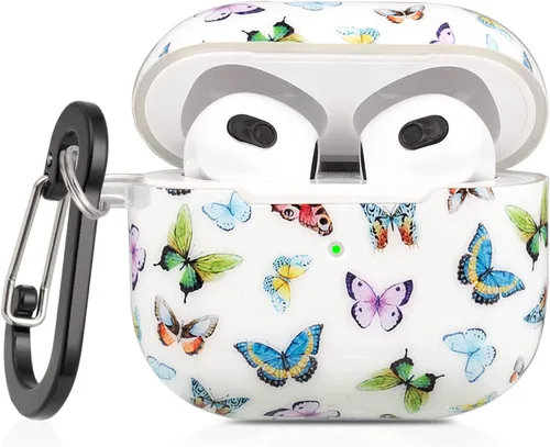 Vista 12 de Funda para AirPods de 3ª generación, funda para Airpod de 3ª generación 2021 para niños, mujeres y hombres, funda protectora rígida para AirPods 3ª