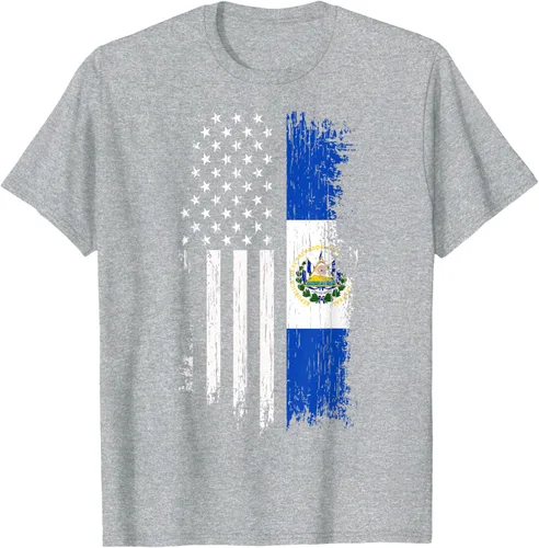 Vista 57 de Camiseta de la bandera de Estados Unidos salvadoreño - Camiseta de El Salvador USA