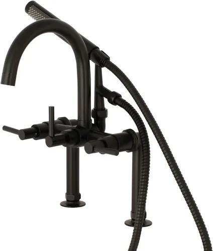 Vista 11 de Kingston Brass AE8107DL - Llenador de bañera con ducha de mano, latón cepillado
