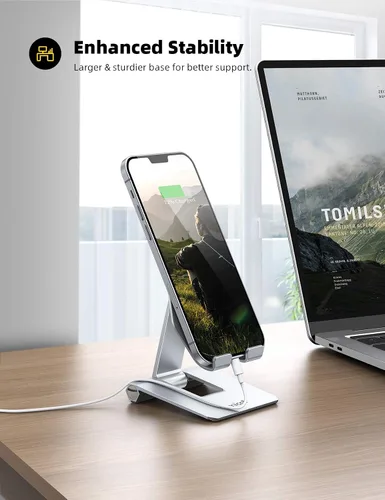 Vista 9 de Soporte Lamicall ajustable para teléfono, para escritorio