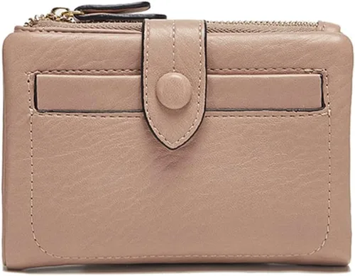 Vista 12 de Monedero para mujer, cartera de piel sintética, monedero para cambio, monedero, Albaricoque