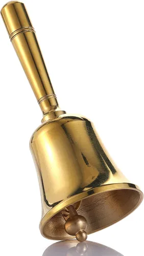 Vista 8 de Homelavie Campana pequeña de latón macizo, para boda, personas mayores, profesores, cenas, tibetanos, meditación, regalo para postrado en cama