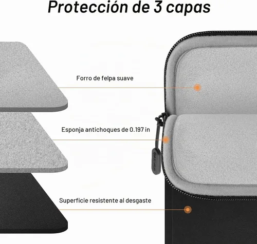 Vista 5 de ARVOK - Funda protectora duradera para computadora portátil de 15 pulgadas