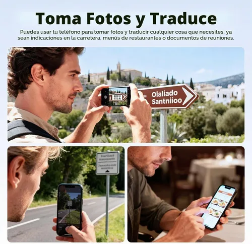 Vista 8 de Dispositivo de traductor AI, traductor inteligente portátil para traducción en tiempo real de 165 idiomas, Traductor de idiomas portatil de bolsillo