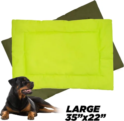 Vista 7 de Downtown Pet Supply Almohadilla para jaula para perro, 35 x 22 pulgadas, impermeable, de nailon Ripstop, a prueba de mordidas y lavable a máquina