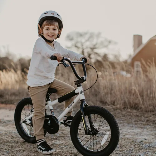 Vista 4 de cubsala Bicicleta para niños de 12, 14, 16, 18 pulgadas, estilo BMX, con ruedas de entrenamiento, freno para niños de 2 a 10 años, varios