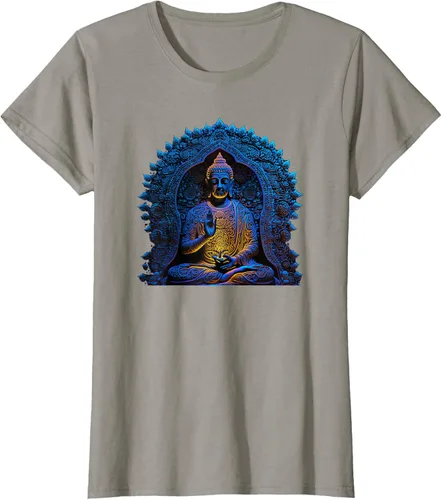 Vista 52 de Estatua de Buda Yoga Budismo Zen Buddhism Meditation T-Shirt Negro