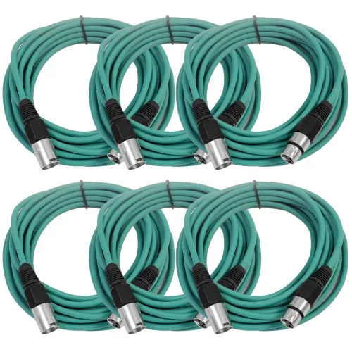 Vista 41 de SEISMIC AUDIO - SAXLX-2 - Paquete de 6 cables de conexión XLR macho a XLR hembra de 2 pies - Equilibrados - Cables de conexión de 2 pies