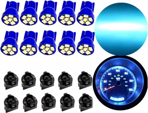 Vista 7 de Bombilla LED T10 194 168, 2825 T10 W5W 6SMD, luz verde automotriz, para panel de instrumentos, panel de instrumentos, cúpula para tablero