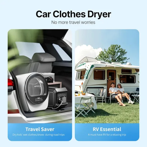 Vista 3 de S3 Secadora de ropa compacta de 1.0 pies cúbicos de capacidad, 110 V, 1050 W, secadora portátil con tambor de acero inoxidable, 8 modos de secado