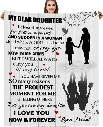 Vista 9 de Regalos para hija de papá, manta de papá a hija de papá, regalos de cumpleaños para hijas, regalo de boda para el día de la madre, graduación