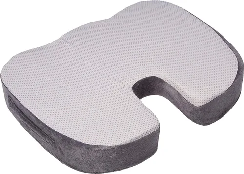 Vista 8 de Cojín para asiento (espuma viscoelástica ortopédica y lumbar, 2 unidades), color gris oscuro 2 pcs