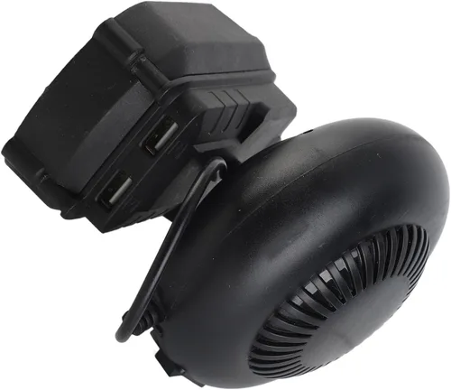 Vista 7 de lyrlody Ventilador de calentador portátil alimentado por batería 18V iones de litio 2 ajustes de temperatura 30-80 Calentador eléctrico compacto
